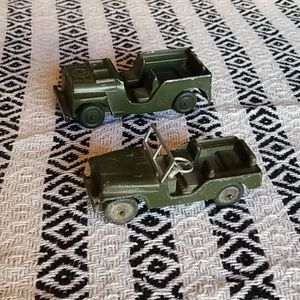 Antique metal army vehicles